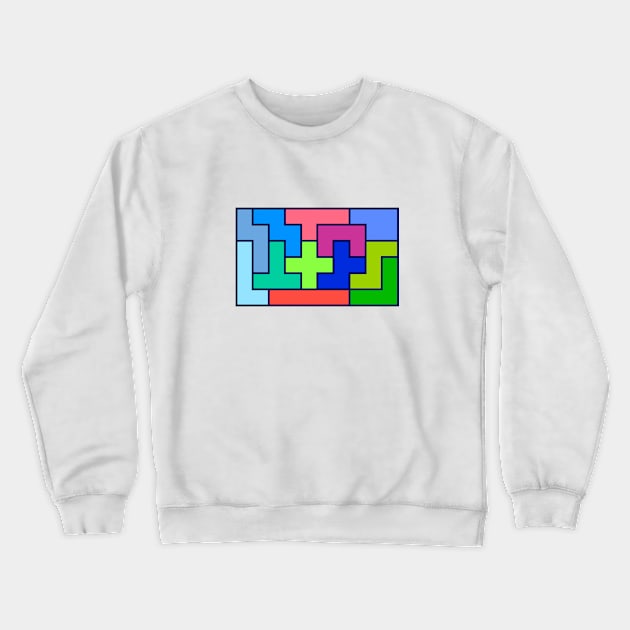 Pentomino rectangle puzzle Crewneck Sweatshirt by AlexanderZam